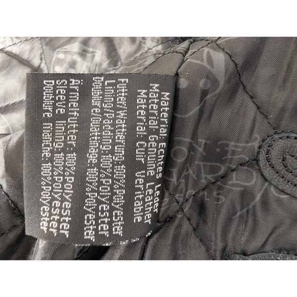 Ed Hardy by Christian Audigier Women's S Black Leather Jacket World Tour Skull - Picture 13 of 16